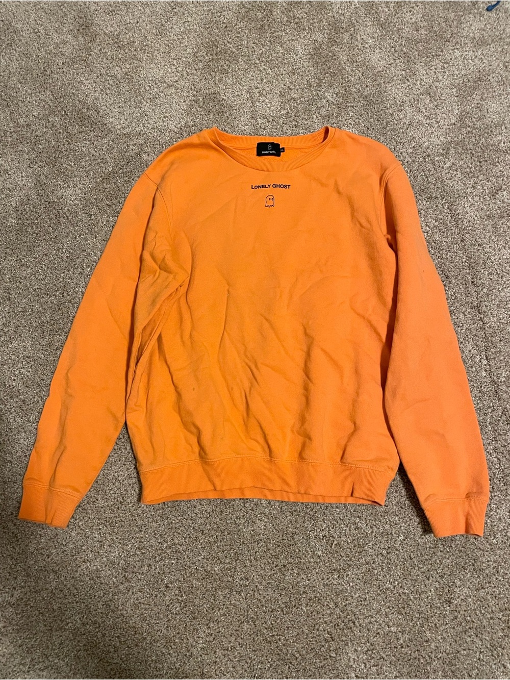 LONELY GHOST Orange Crewneck Sweatshirt